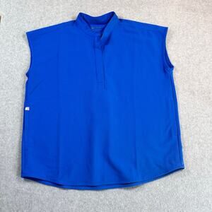 FIGS Rafaela Oversized Scrub Top Blue Small